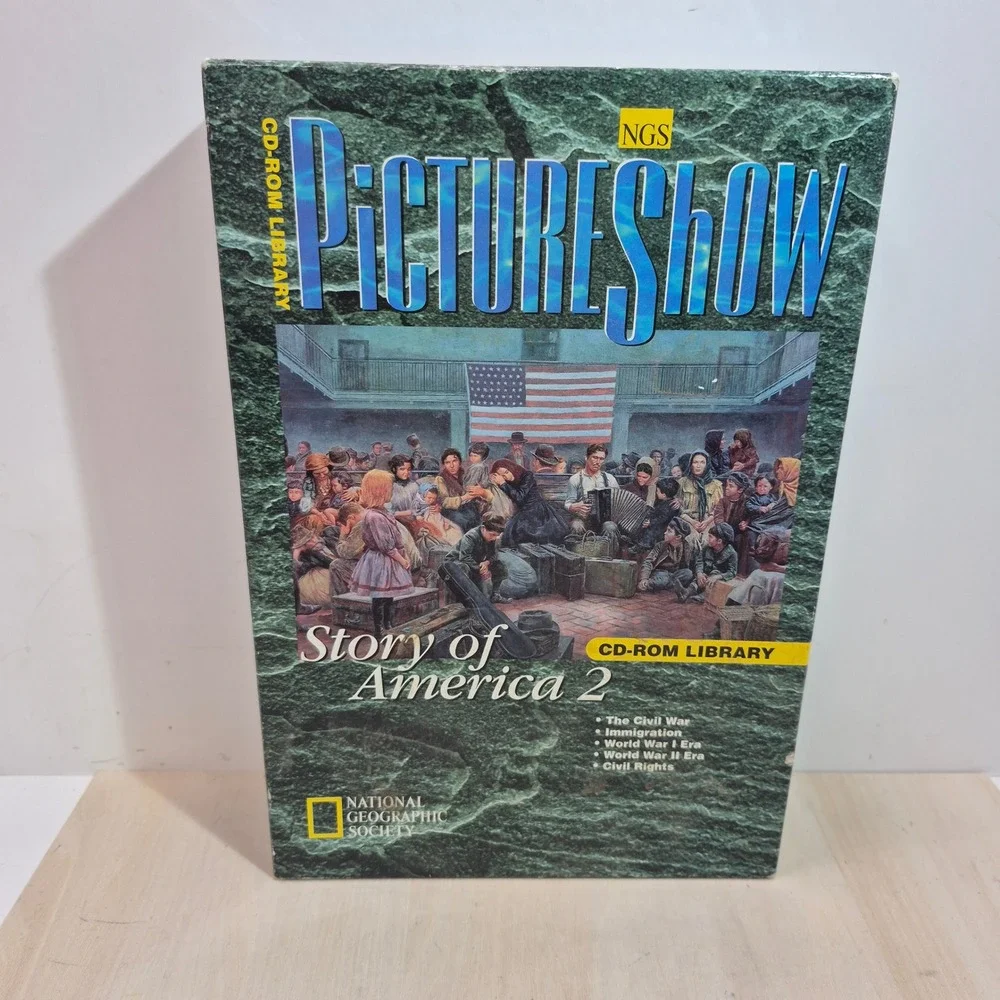 National Geographic PictureShow Story of America 2 CD-ROM Library Box Set 1998